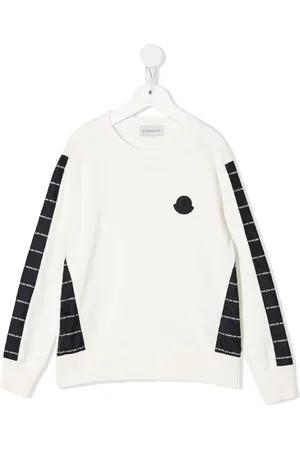 Moncler Two-tone logo-print jumper