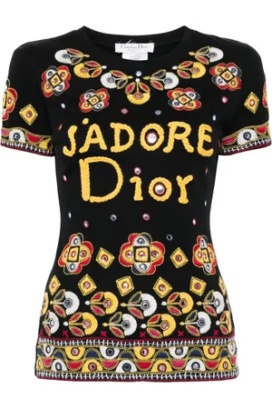 Dior 2004 graphic embroidery short-sleeves T-shirt