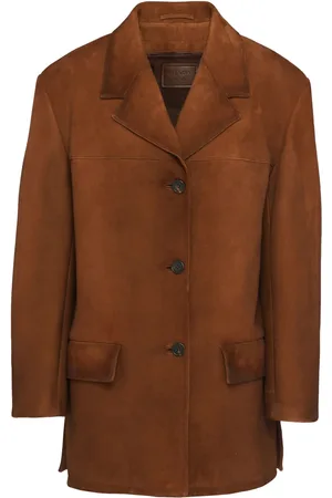 Prada Single-breasted suede blazer