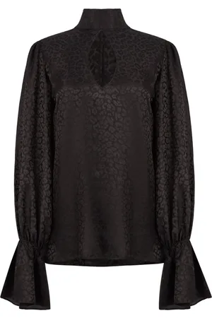 Nina Ricci Leopard-print satin blouse