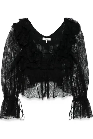 Chloé V-neck lace crop top