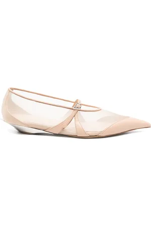 MUGLER Mesh fang ballet flats
