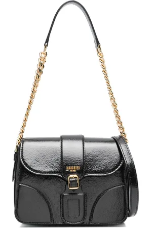 Moschino Logo-print leather tote bag