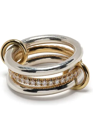 SPINELLI KILCOLLIN 18kt yellow and sterling silver Libra diamond linked ring