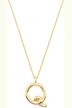 Missoma Curly Molten initial pendant necklace