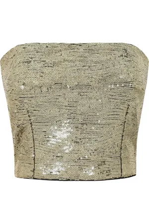 Dolce & Gabbana Sequin-embellished strapless top