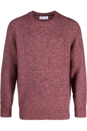 Brunello Cucinelli Mélange-effect crew-neck jumper
