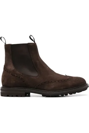 HENDERSON BARACCO Perforated suede ankle boots