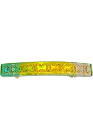 CHANEL CC-logo gold-plated hair clip