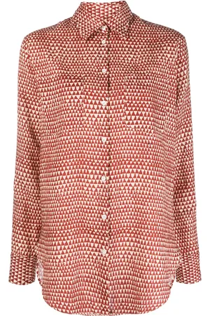 MASSIMO ALBA Linen graphic-print shirt