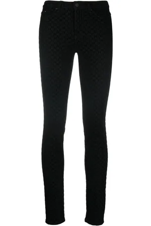 Karl Lagerfeld Logo-flock skinny jeans