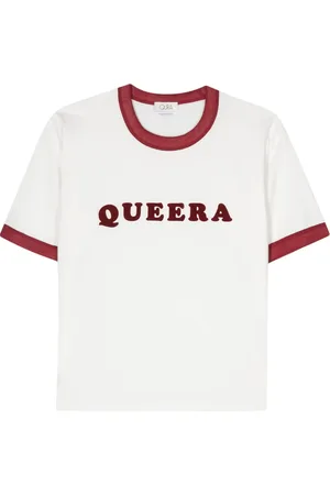 Quira Flocked-logo cotton T-shirt