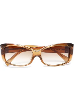 LOUIS VUITTON Push-lock rectangle-frame sunglasses