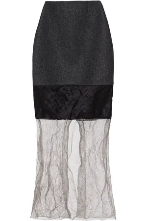 Prada Panelled midi skirt