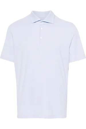 FEDELI Zero striped jersey polo shirt