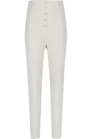 Serafini High-waisted stretch-cotton trousers