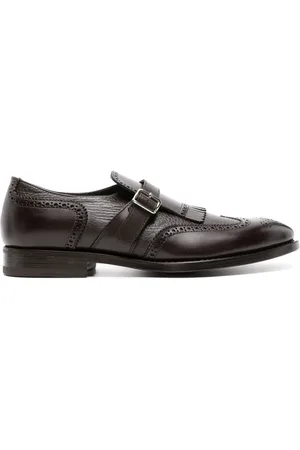 HENDERSON BARACCO Perforated-detailing leather monk shoes