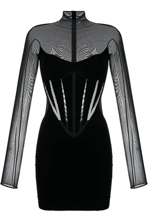 Wolford X semi-sheer panelled minidress