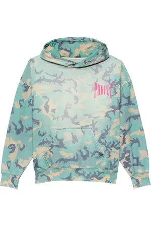 Purple Brand Camouflage-print cotton hoodie