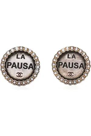 CHANEL 1980s La Pausa clip-on earrings