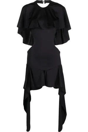 The Attico Airi cape-effect cut-out minidress