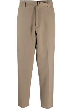 LOW BRAND Straight-leg belted trousers