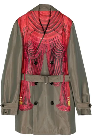 Comme des Garçons Graphic-print belted coat
