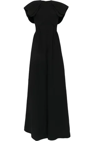 Saiid Kobeisy Crepe jumpsuit with back overskirt