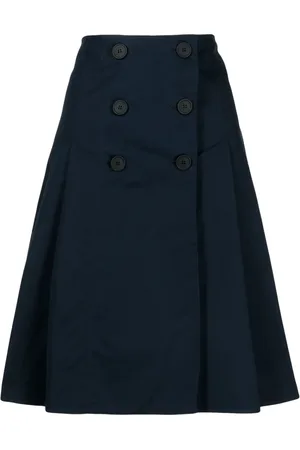 Maison Kitsuné High-waisted pleated wrap skirt