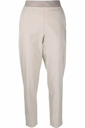LE TRICOT PERUGIA Contrast-waist tapered trousers