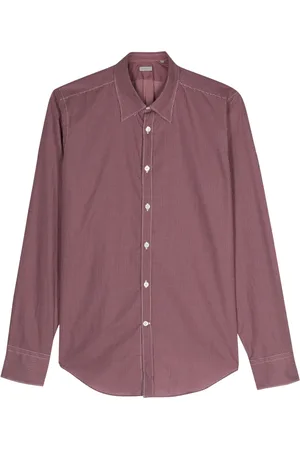 CANALI Geometric-pattern cotton shirt