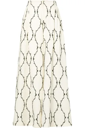 Agua by Agua Bendita Marea Calado embroidered-design palazzo trousers