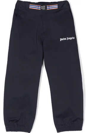 Palm Angels Logo-print belted trousers