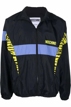 Moschino Panelled zebra windbreaker
