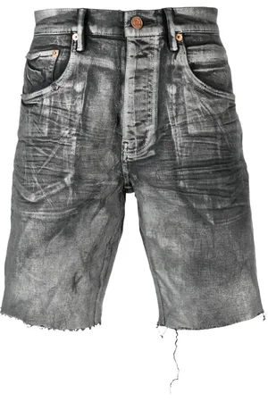 Purple Brand Mid-rise denim shorts
