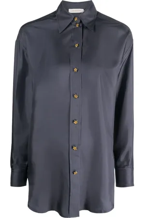 ZIMMERMANN Straight-point collar silk shirt