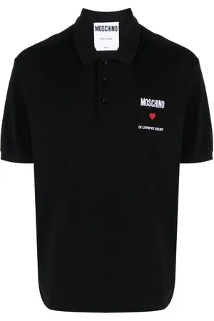 Moschino Logo-embroidered cotton polo shirt