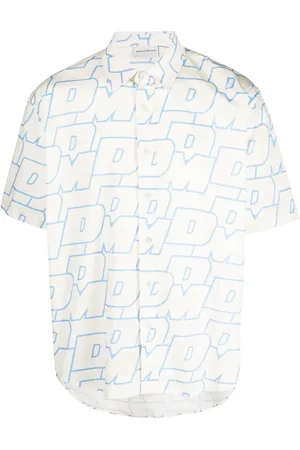 Drôle de Monsieur Monogram-pattern cotton shirt