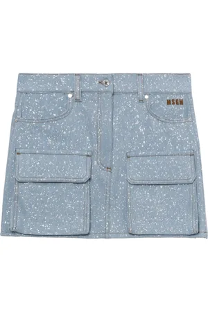 Msgm Logo-embroidered mini skirt