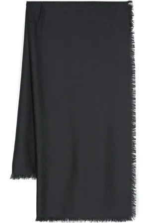 Saint Laurent Logo-jacquard modal-blend scarf