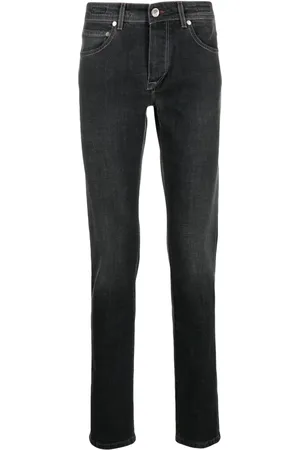BARBA Logo-patch stretch skinny jeans