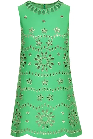Oscar de la Renta Crystal-embellished shift minidress