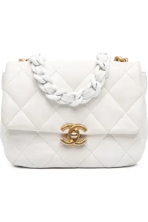 CHANEL 2021-2024 Mini Quilted Lambskin Lacquered Chain Flap crossbody bag