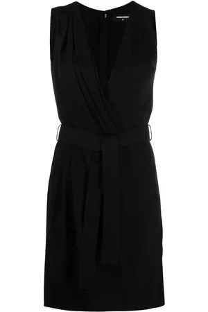 Dsquared2 Belted silk-crepe dress