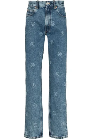 MARTINE ROSE Logo-print straight-leg jeans