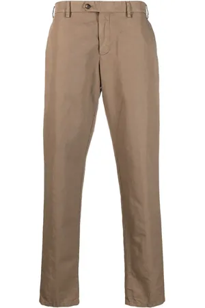 LARDINI Straight-leg linen trousers