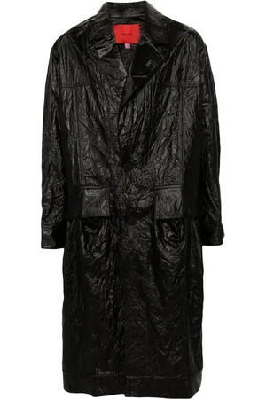 ECKHAUS LATTA Crinkled single-breasted trench coat