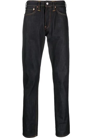 Evisu Logo-print tapered jeans
