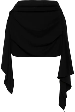 The Attico Draped jersey mini skirt