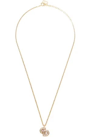 Dior CD rhinestone-embellished necklace